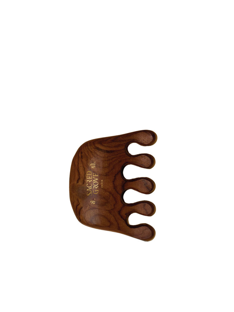 Sacred Grove Elephant Head Wooden Massager – Natural Tool for Scalp & Pressure Point Therapy Handmade in India-image-16
