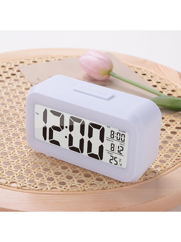 Kuber Industries ABS Battery Operated Loud Digital Alarm Clock for Heavy Sleepers, Purple-picture-10