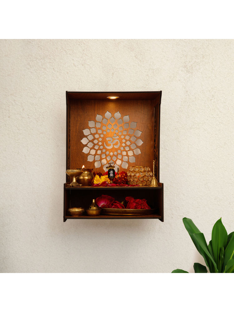 Kuber Industries Pooja Mandir, Pooja Stand for Home, Temple for Home & Office, Grandapine, Brown-image-20