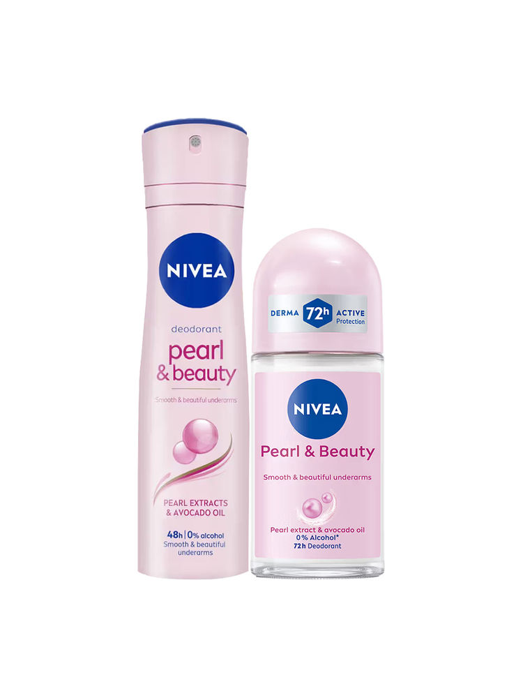 NIVEA Bestselling Smooth Underarm Combo - Roll on & Deodorant with Pearl Extracts & 0% Alcohol-picture-49