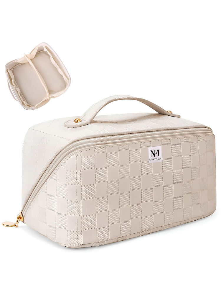 NFI Essentials Travel Organizer Makeup Pouch - Beige (L)