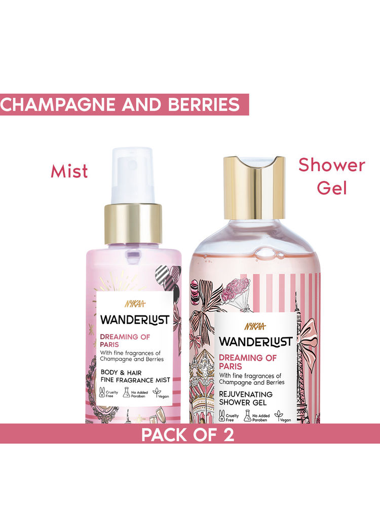 Wanderlust Dreaming of Paris Combo - Shower Gel and Body Mist-image-9