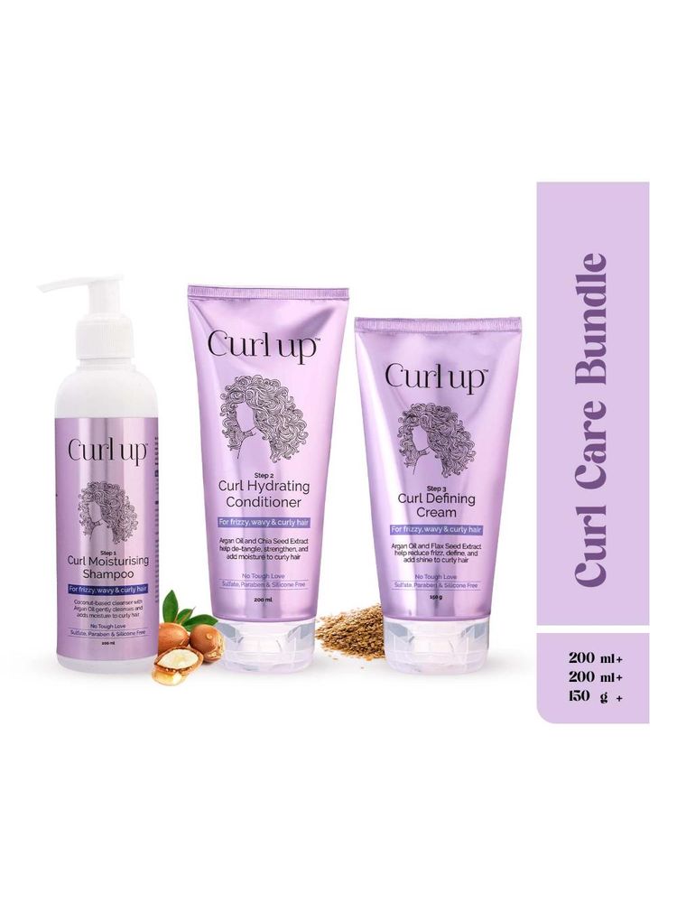 Curl Up Curl Care Bundle with Curly Hair Shampoo, Conditioner and Leave In Curl Defining Cream-picture-20
