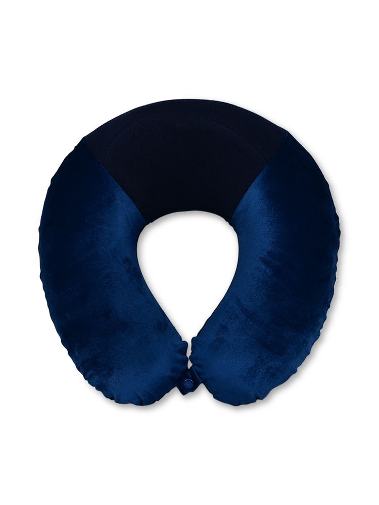 SLEEPSIA Memory Foam Travel neck Pillow Raised (Blue)-picture-18