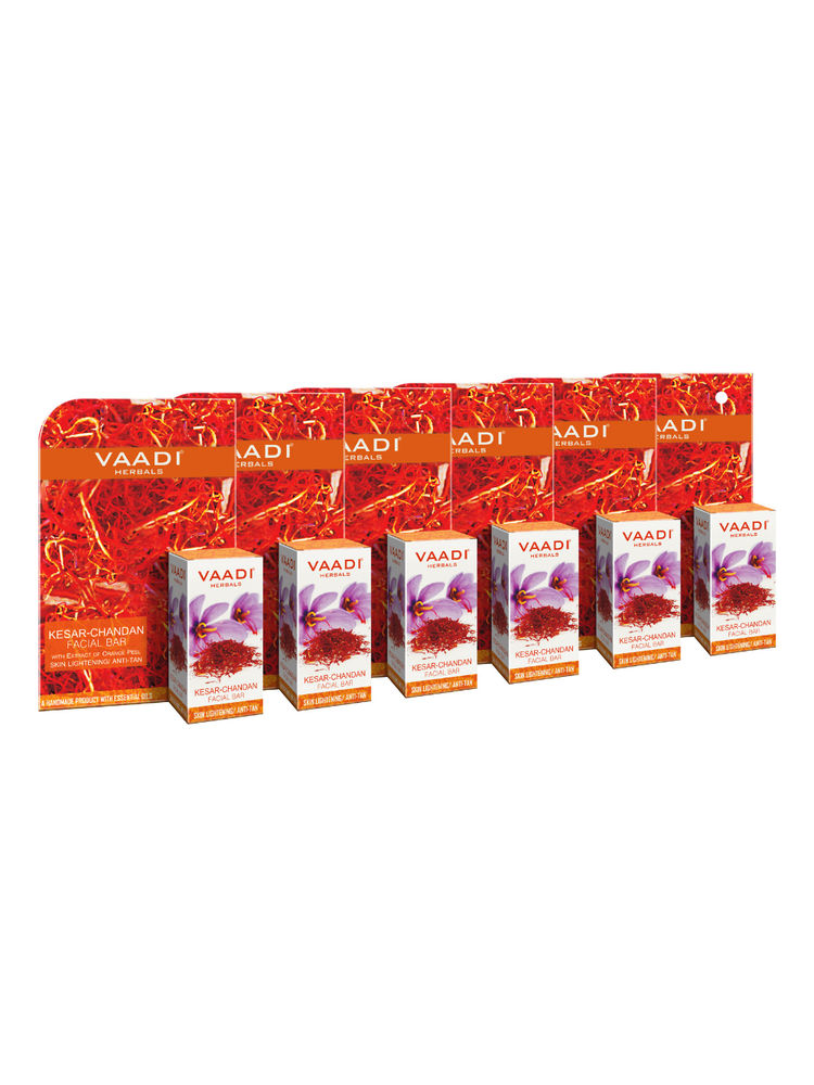Vaadi Herbals Value Pack Of 4 Kesar Chandan Facial Bars-picture-1