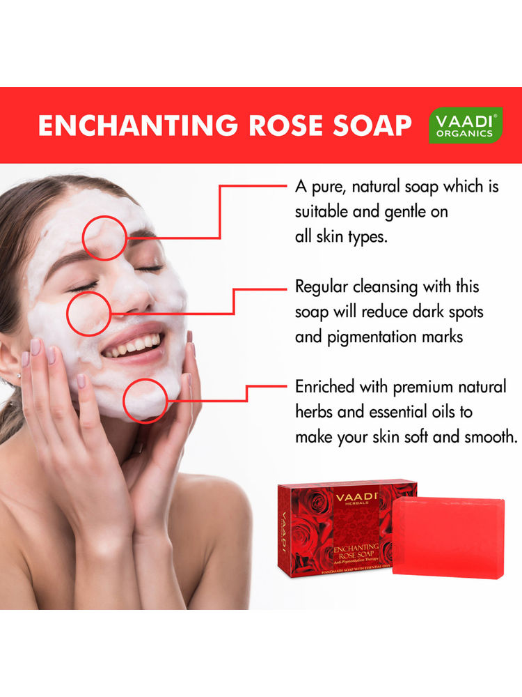 Vaadi Herbals Super Value Pack Of 6 Enchanting Rose Soaps-picture-29