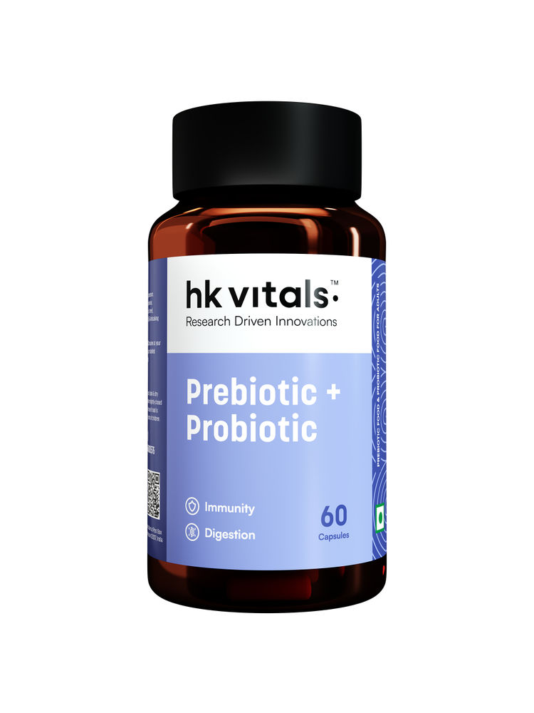 HealthKart HK Vitals Pre and Probiotics, 30 Billion CFU and 100 mg Prebiotics, Improves Digestion