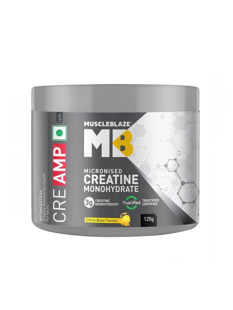 MuscleBlaze Creatine Monohydrate CreAMP with CreAbsorb - Citrus Blast