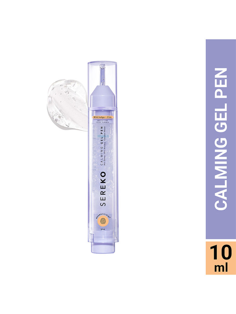 Sereko Calming Gel Pen With Wild Indigo + Cica Under Eye Cream Reduces Dark Circles & Depuffs