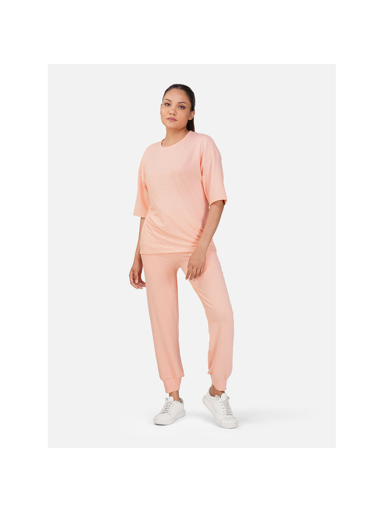 Wear Jukebox Cloud Comfort Peach T-Shirt with Joggers (Set of 2)-picture-27