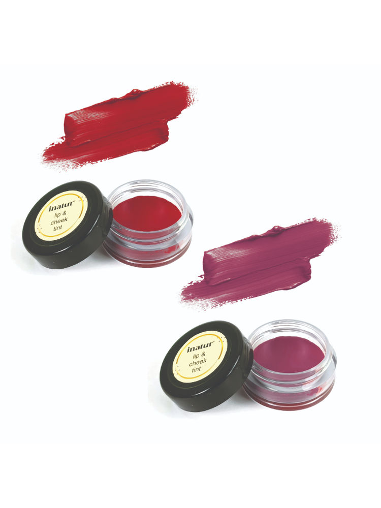 inatur Lip and Cheek Tint Coral and Port Wine with Shea Butter and Organic-image-9