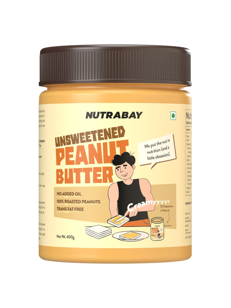 Nutrabay Foods Natural Peanut Butter Unsweetened - Creamy