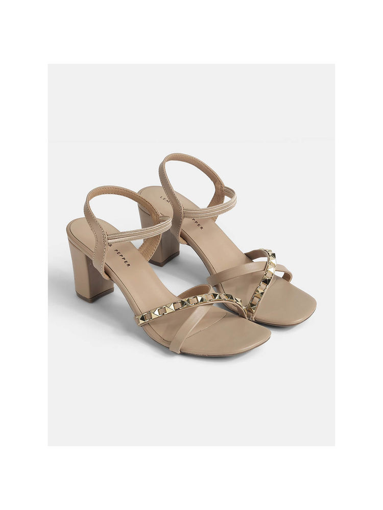 Lemon & Pepper Beige Casual Heel Sandals-picture-14
