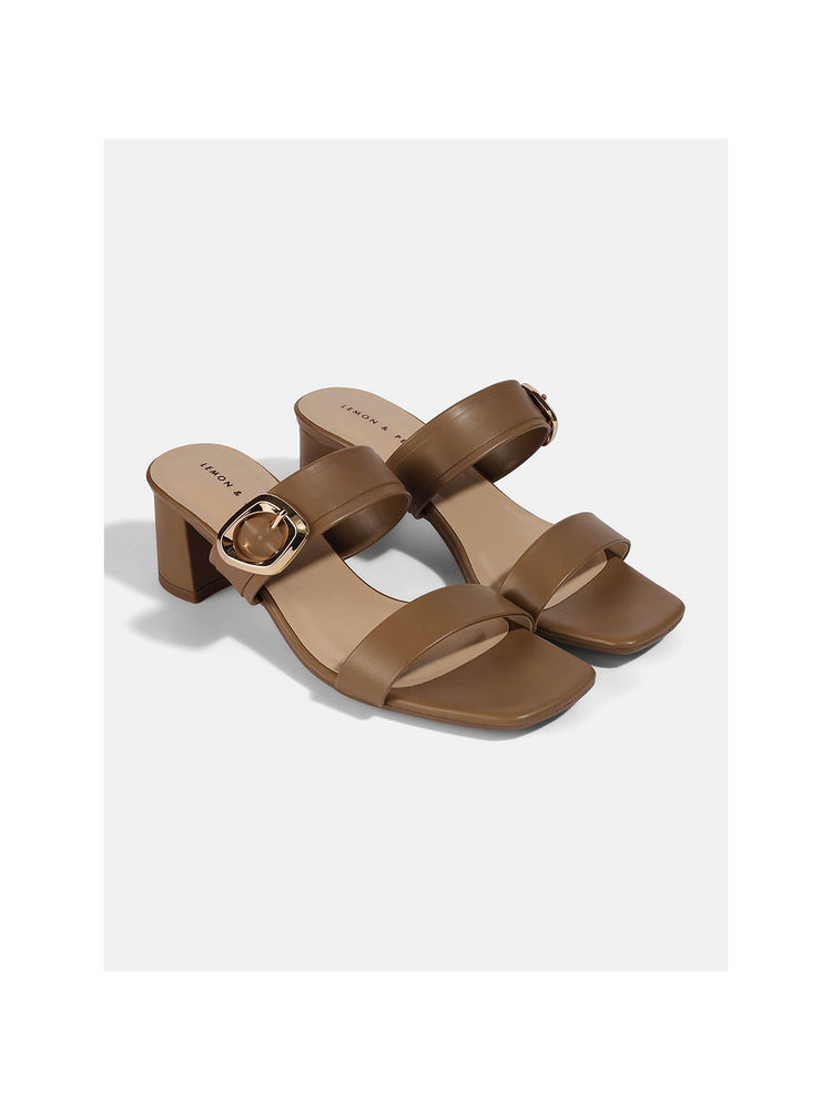 Lemon & Pepper Brown Casual Block Heel Sandals-picture-18