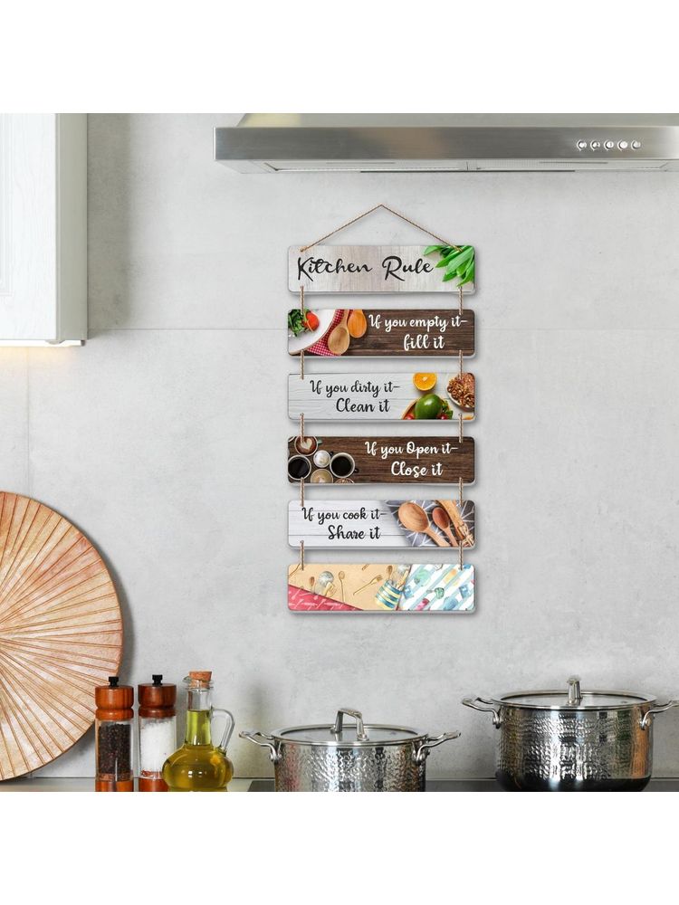 eCraftIndia Kitchen Rule Home Decorative Wooden Wall Hanging for Living Room Kitchen-image-15