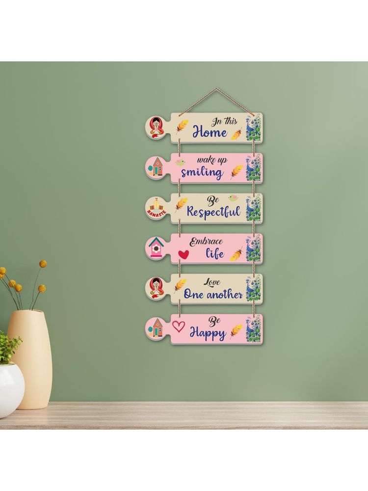 eCraftIndia Home Quotes Wooden Wall Hanging for Living Room Bedroom Home Decoration-picture-3