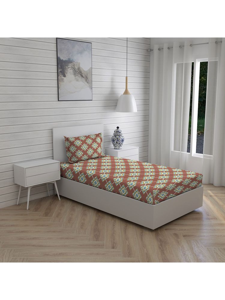 Layers Aura Micro 110 Gsm Single Bedsheet - Red (Set of 2)-picture-15