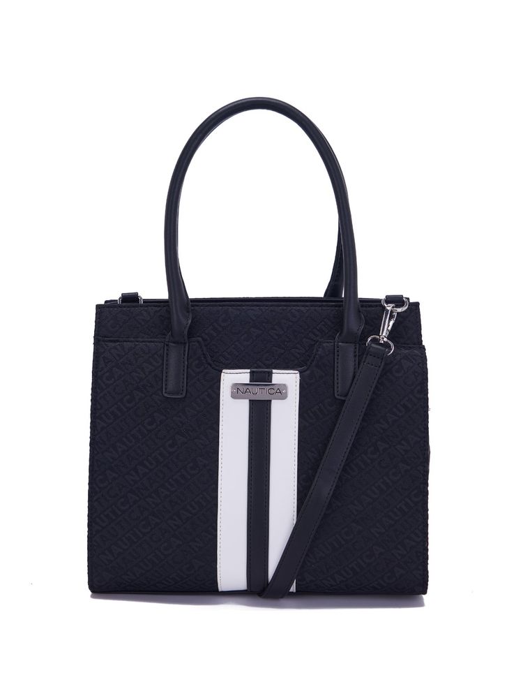nautica accessories Nautica Womens Lakeside Signature Jacquard Satchel Bag (M)-picture-28