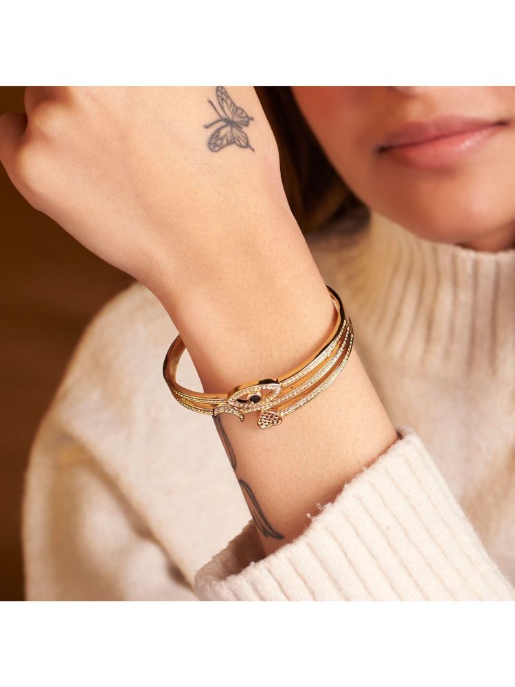 Salty Celestial Love And Eye Charm Gold Cuff-picture-20