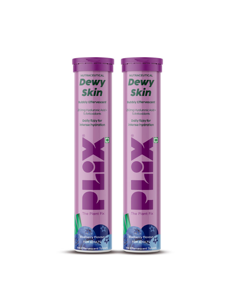 Plix Hyaluronic Acid + Superfoods Effervescent Tablets Fine Lines/wrinkles- Pack Of 2 (Blueberry)-picture-17