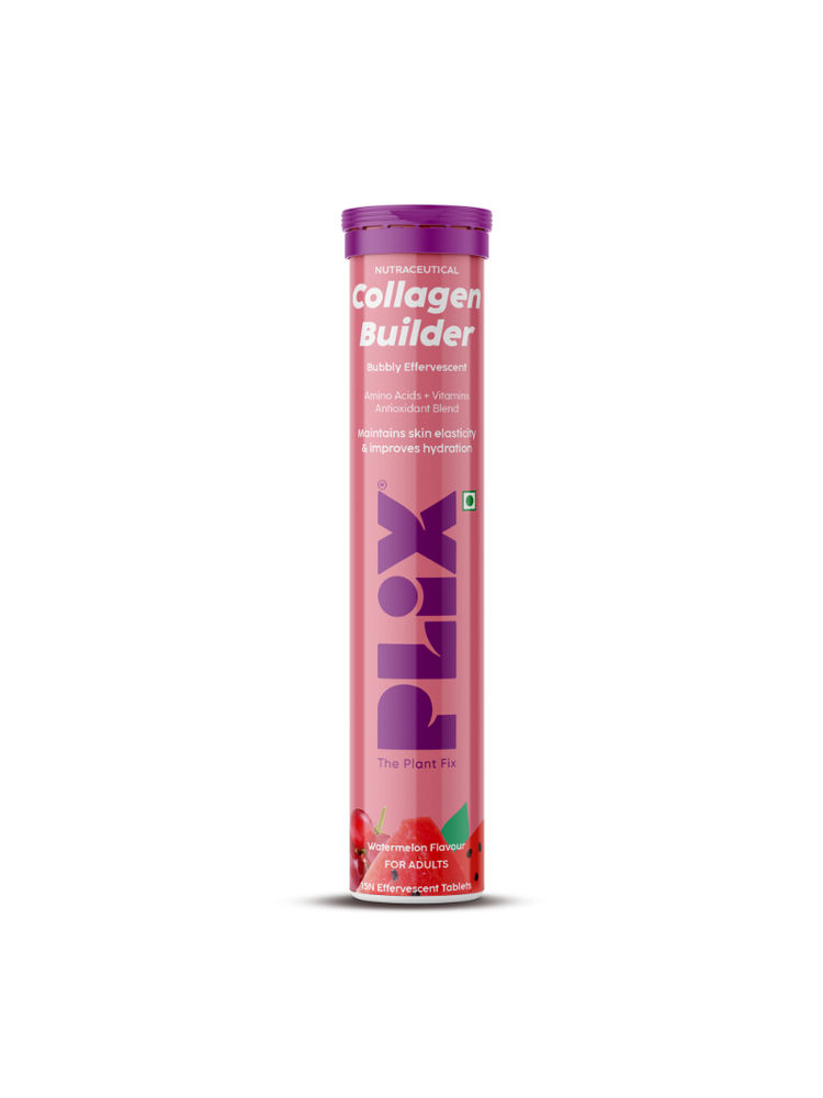 Plix Collagen Builder Bubbly Effervescent Tablets Vitamin C & E for Hydrated Skin & Anti-Aging-picture-10