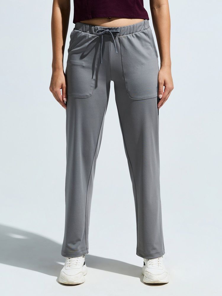 DOMIN8 Women Grey Functional Multi-Pocket Super Stretchable Wrinkle Resistant Trackpant-picture-28