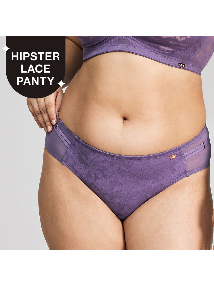 Nykd by Nykaa Shape & Sculpt Hipster Lace Panty-NYP398 Grape & Peach-picture-16