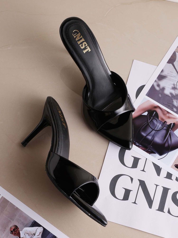 GNIST Classic Pointed Toe Black Stilettos-picture-24