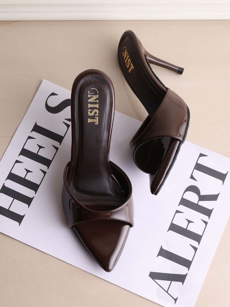 GNIST Classic Pointed Toe Brown Stilettos-picture-28
