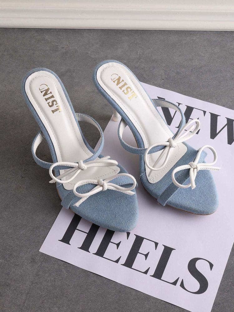 GNIST Double Bow White Stilettos-picture-29