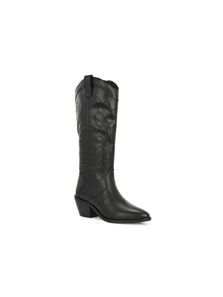 Delize Women Black High Top Casual Boots-picture-28