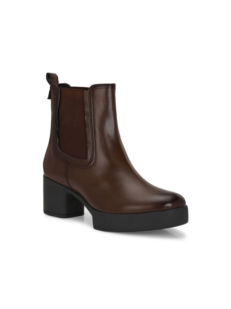 Delize Women Casual Brown Chelsea Boots-picture-26