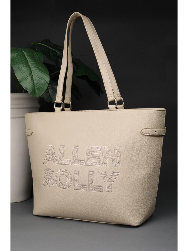 Allen Solly Women Beige Formal Tote Bag-picture-22