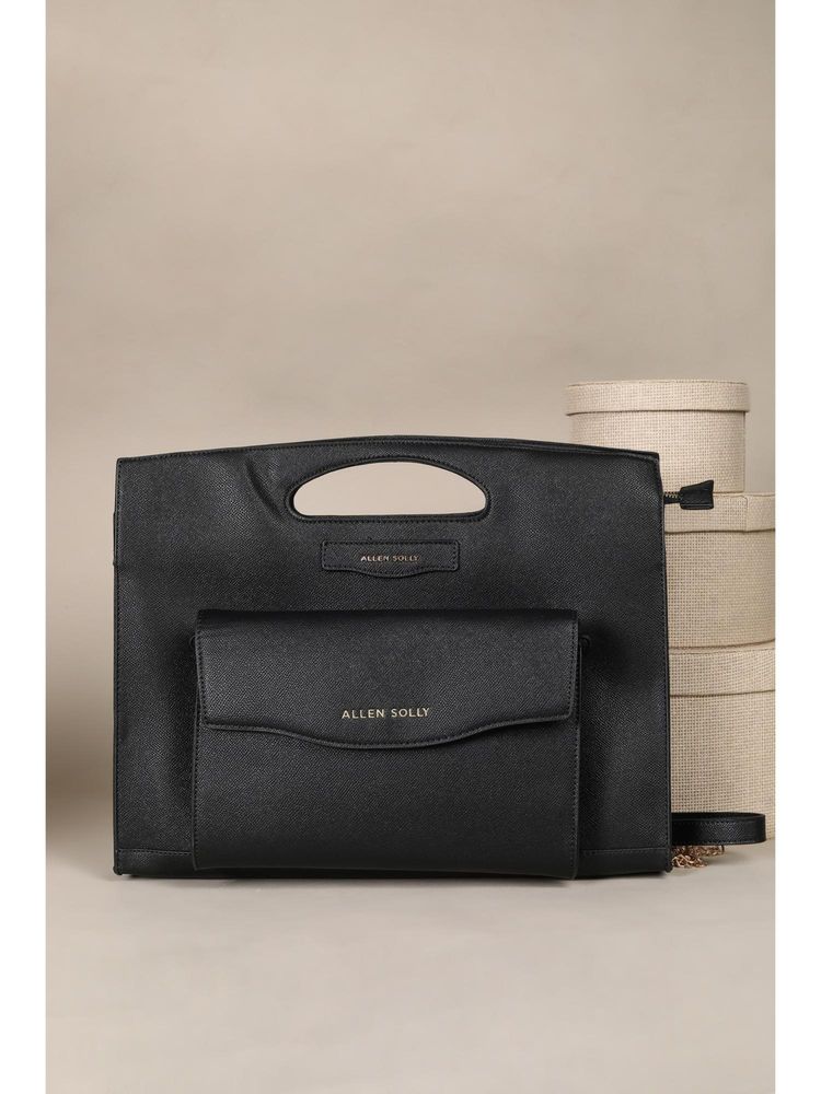 Allen Solly Women Black Casual Handbag With Detachable Pouch-image-39