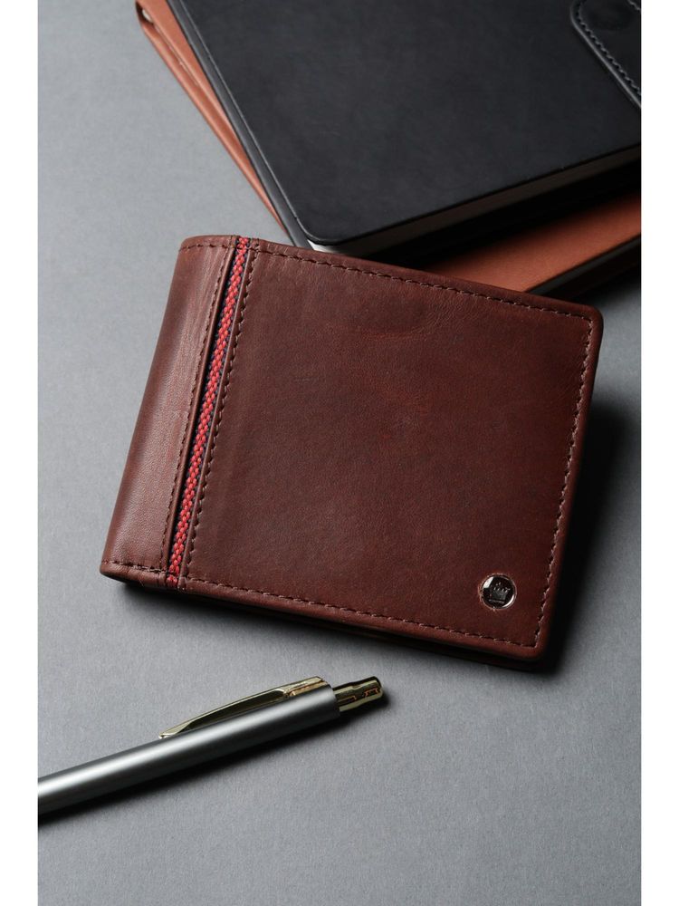 Louis Philippe Men Brown Solid Genuine Leather Wallet-picture-22