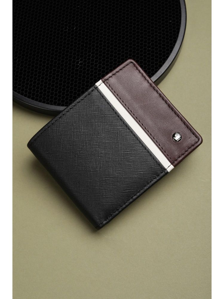 Louis Philippe Men Black Printed Genuine Leather Wallet-picture-15