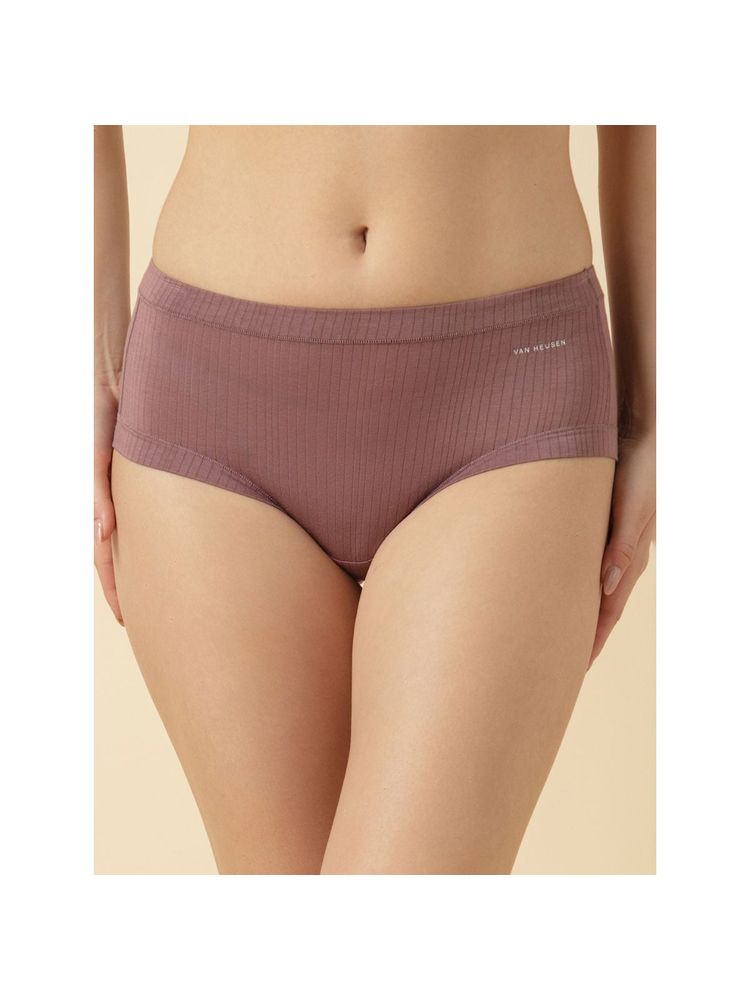 Van Heusen Woman Lingerie and Athleisure Solid Mid Rise Modal Hipster Panty - Mauve-picture-24