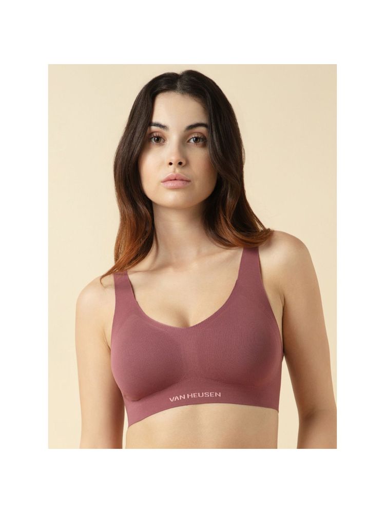 Van Heusen Woman Lingerie and Athleisure Anti Spillage Seamless Flat Knit Bra - Mauve-picture-37