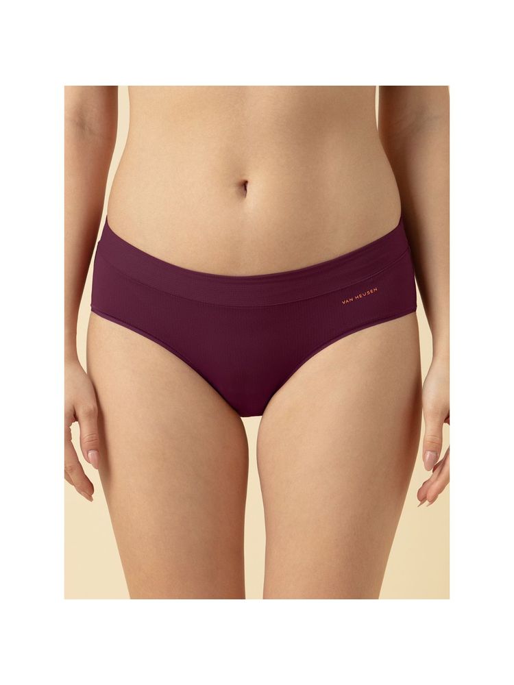 Van Heusen Woman Lingerie and Athleisure Full Coverage Sports Air Panty - Wine-picture-27