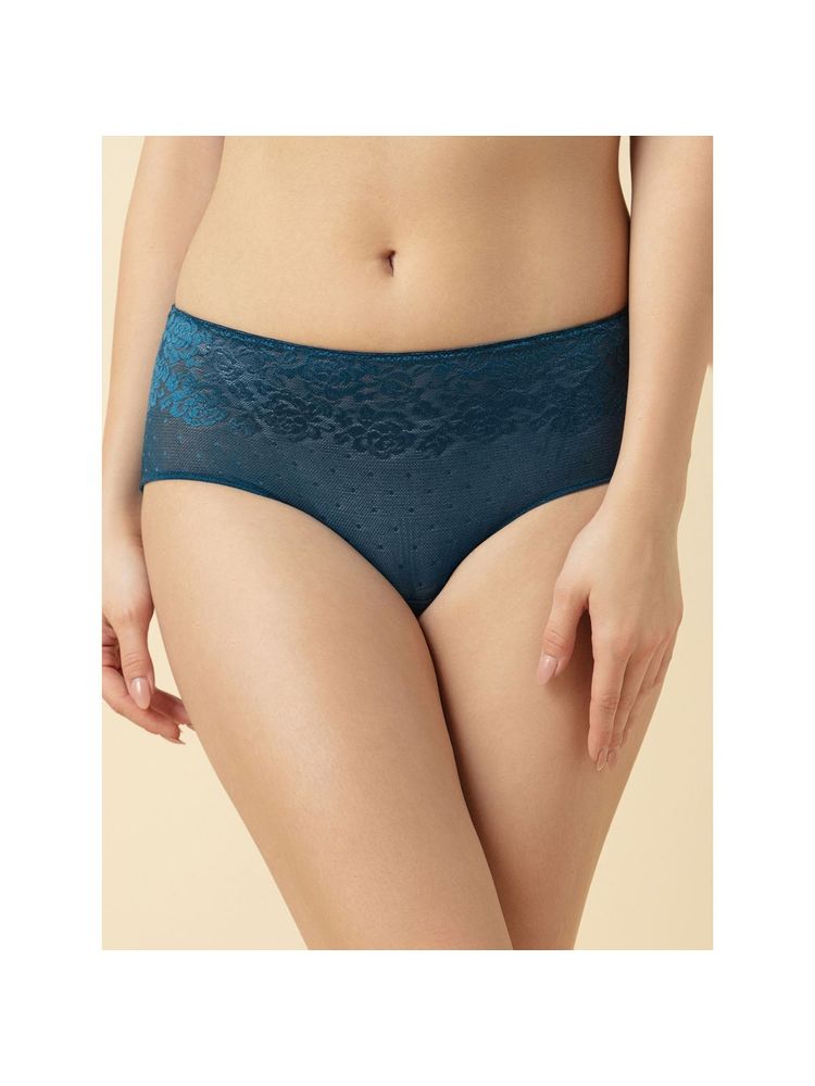 Van Heusen Woman Lingerie and Athleisure Lace Hipster Mid Rise Panty - Teal-picture-18