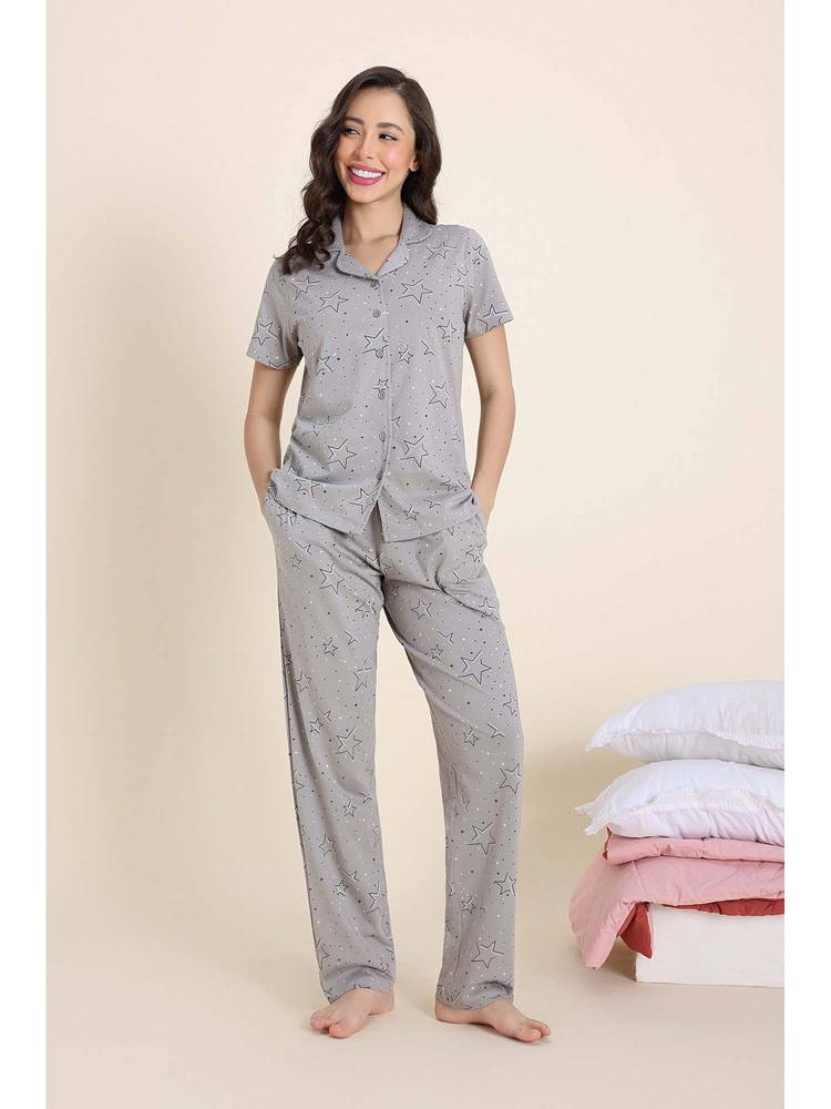 Zivame Knit Cotton Shirt and Pyjama-picture-40