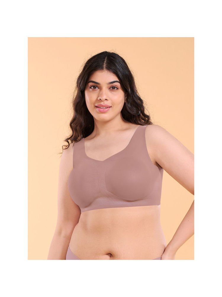 Enamor Beige Lightly Padded Non-Wired Full Coverage Seamless Bra-picture-23