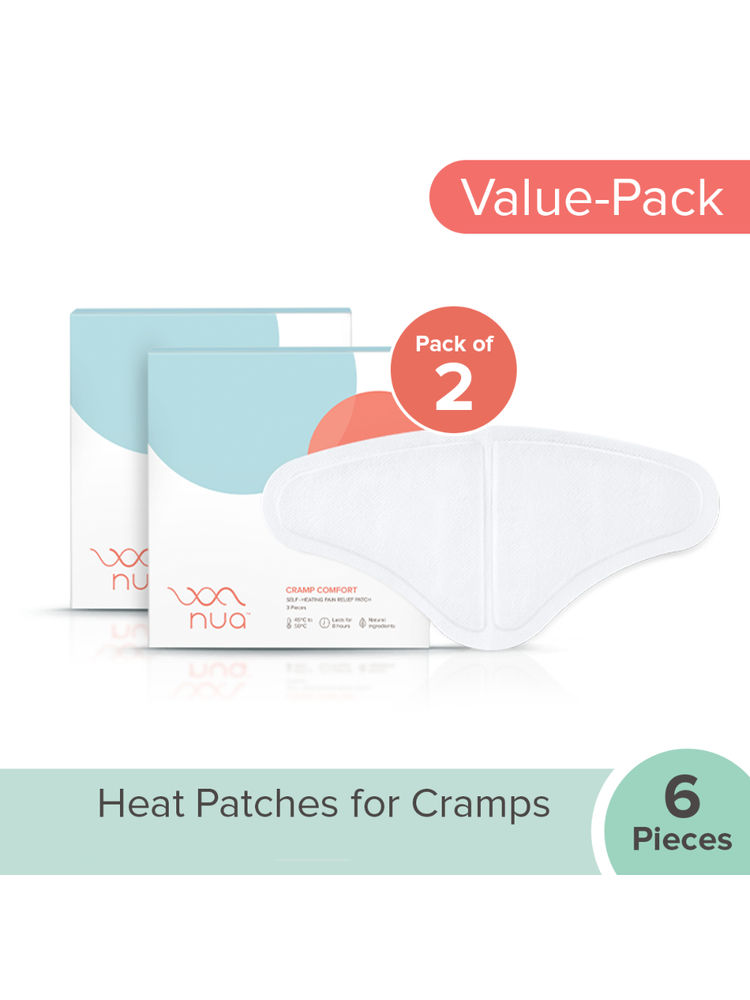 Nua Cramp Comfort Heat Patches For Period Pain - Pack Of 2