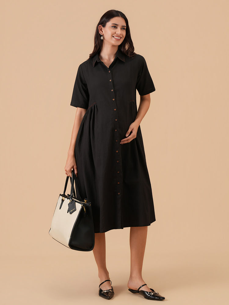 The Mom Store The Black-Sic Maternity and Nursing Dress-image-5