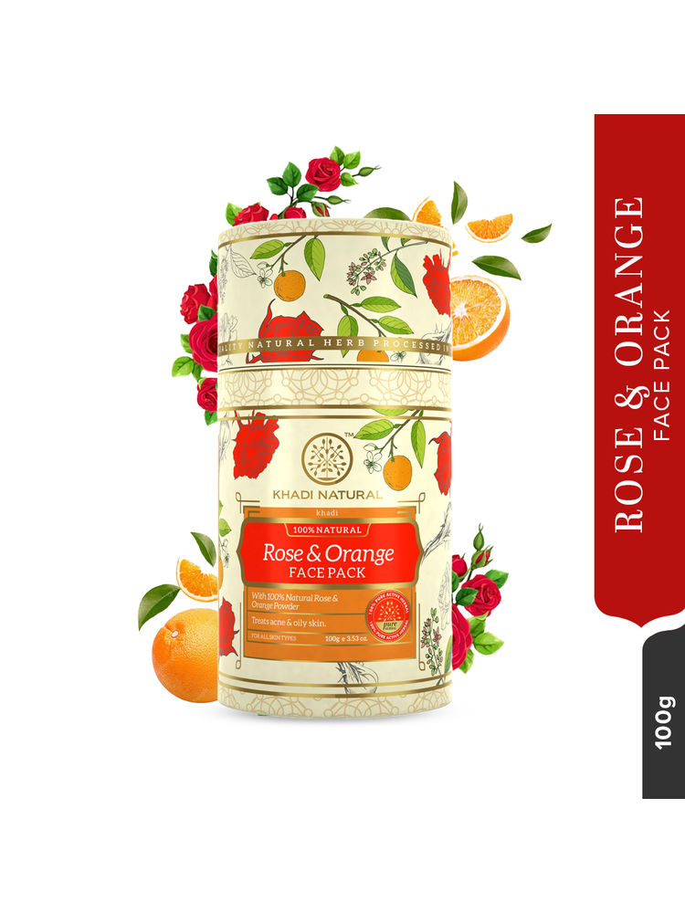 Khadi Natural Rose & Orange Face Pack-picture-25