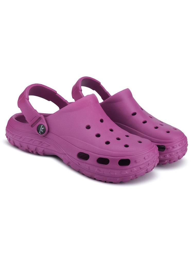 BERSACHE Women Purple Clogs-picture-18