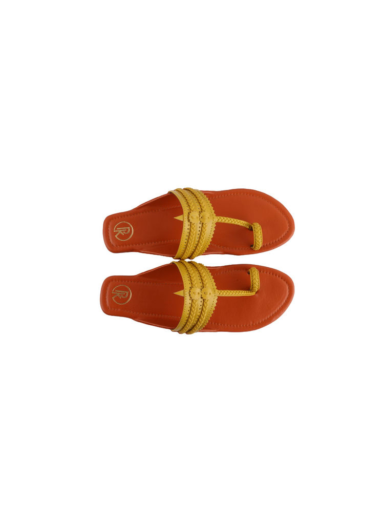 PREET KAUR Yeor Color Block Kolhapuri-picture-16
