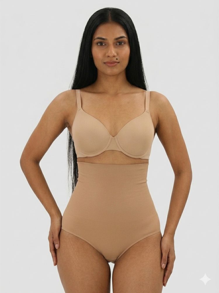 Shop The Edit High Waist Tummy Control Shapewear Brief Beige-picture-11