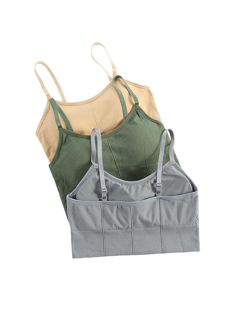 BRACHY Women Cotton Padded Bra Everyday Workout Bralette Multi-Color (Pack of 3)-picture-20