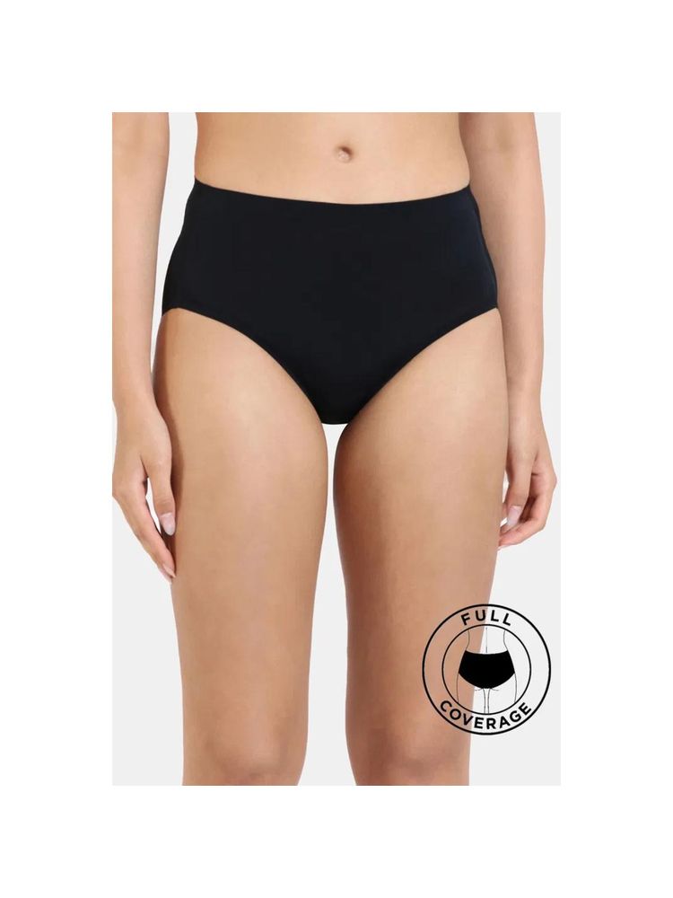 Zivame Medium Rise Full Coverage No Visible Panty Line Hipster - Black Beauty-picture-10